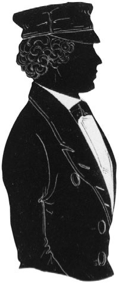 Jonas Breitenstein als Student an der Universität Basel, Schattenriss.